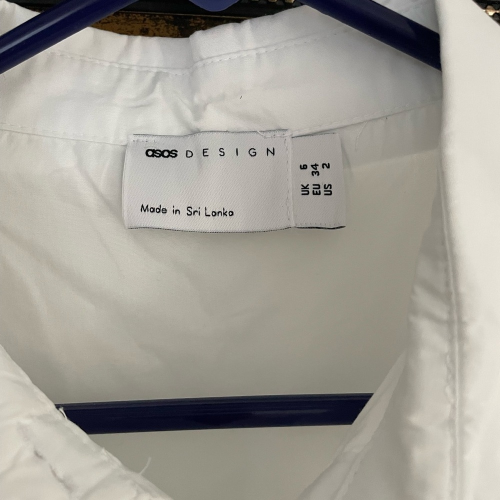 ASOS Long Sleeve White Shirt Dress - Picture 6 of 6